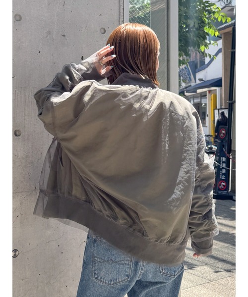 Ungrid（アングリッド）の「チュールドッキングMA-1（MA-1・レディース・ブラック/カーキ・FREE）」の22枚目の写真