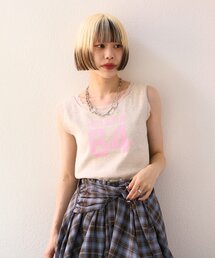 w closet | 【25AW】【3色展開】レースロゴタンク(キャミソール)