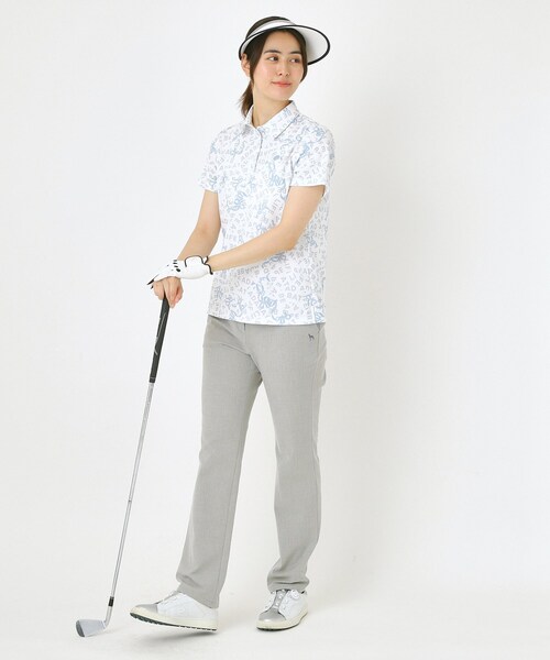 adabat（アダバット）の「【吸水速乾】リボンロゴプリントポロシャツ（ポロシャツ・レディース・ライトイエロー系1/ホワイト系1・40/38/42/36）」の6枚目の写真