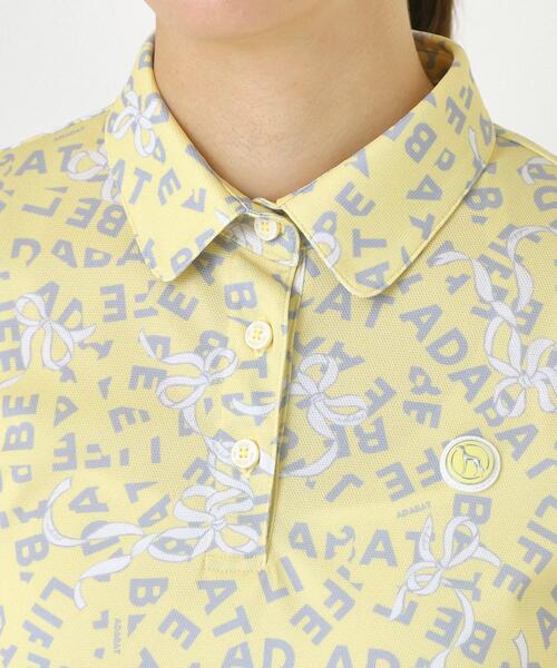 adabat（アダバット）の「【吸水速乾】リボンロゴプリントポロシャツ（ポロシャツ・レディース・ライトイエロー系1/ホワイト系1・40/38/42/36）」の15枚目の写真