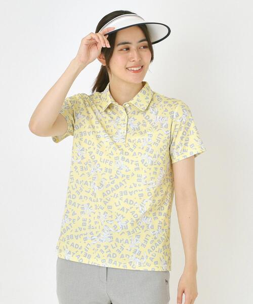adabat（アダバット）の「【吸水速乾】リボンロゴプリントポロシャツ（ポロシャツ・レディース・ライトイエロー系1/ホワイト系1・40/38/42/36）」の20枚目の写真