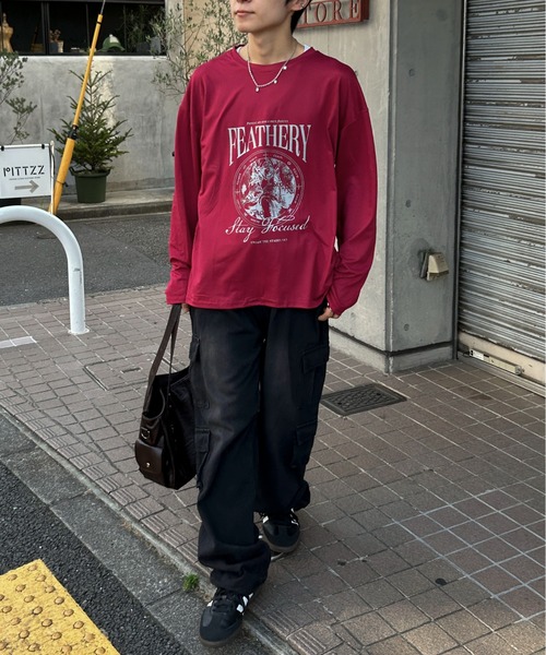 link lot（リンクロット）の「フロントビッグロゴロンT（Tシャツ/カットソー・メンズ・ブラック/ホワイト/レッド・M/L）」の10枚目の写真
