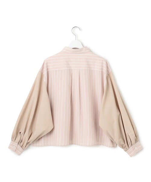 J.PRESS YORK STREET（ジェイプレスヨークストリート）の「【WOMEN】タイプライター ショートブラウス（シャツ/ブラウス・レディース・サックスブルー系1/ブラック系1/ベージュ系1/アイボリー系・F）」の5枚目の写真