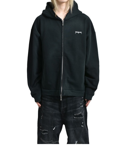 トップス jun/nakayama flame hoodie blk FLAME ZIP HOODIE（パーカー）｜JUN/NAKAYAMA（ジュンナカヤマ