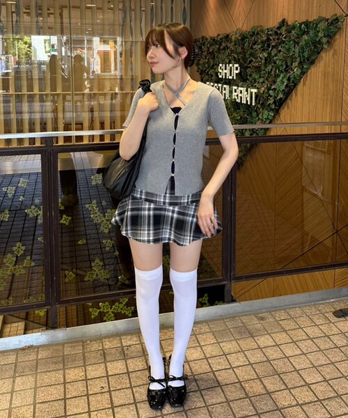 continuer de NICE CLAUP(コンティニューデナイスクラップ)の「チェックニミスカパンツ(スカート・レディース・ブラック系その他/ブラウン系その他・FREE)」の3枚目の写真