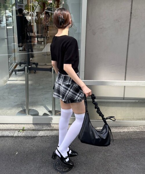 continuer de NICE CLAUP(コンティニューデナイスクラップ)の「チェックニミスカパンツ(スカート・レディース・ブラック系その他/ブラウン系その他・FREE)」の8枚目の写真