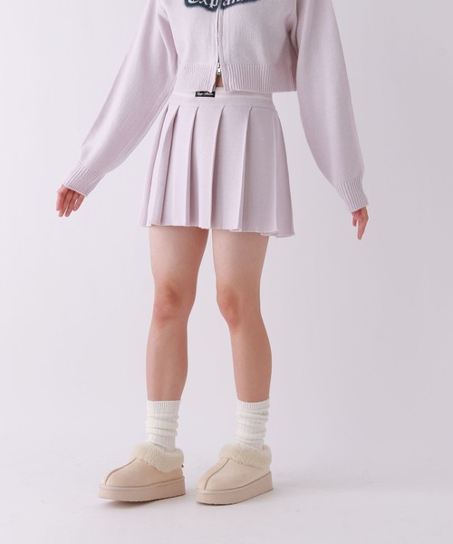 repipi armario(レピピ アルマリオ)の「【girly line】ニットプリーツスカート(スカート・キッズ・ブラック/ピンク/チャコールグレー・LARGE/SMALL/MEDIUM)」の3枚目の写真