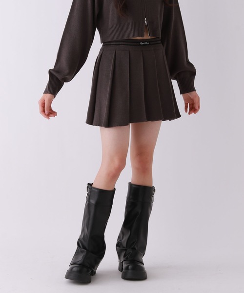 repipi armario(レピピ アルマリオ)の「【girly line】ニットプリーツスカート(スカート・キッズ・ブラック/ピンク/チャコールグレー・LARGE/SMALL/MEDIUM)」の2枚目の写真