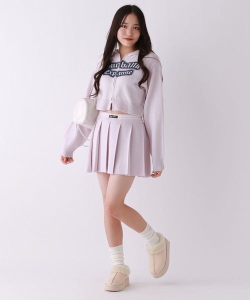 repipi armario(レピピ アルマリオ)の「【girly line】ニットプリーツスカート(スカート・キッズ・ブラック/ピンク/チャコールグレー・LARGE/SMALL/MEDIUM)」の11枚目の写真