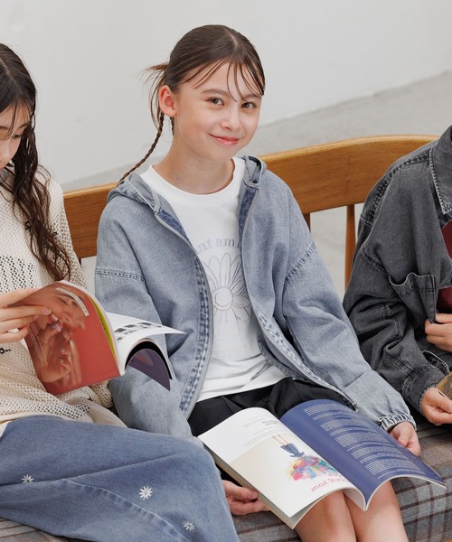 GLOBAL WORK（グローバルワーク）の「ズットパットデニムパーカー/576678（パーカー・キッズ・ブルー/ブラック・140cm/130cm/160cm/150cm）」の12枚目の写真