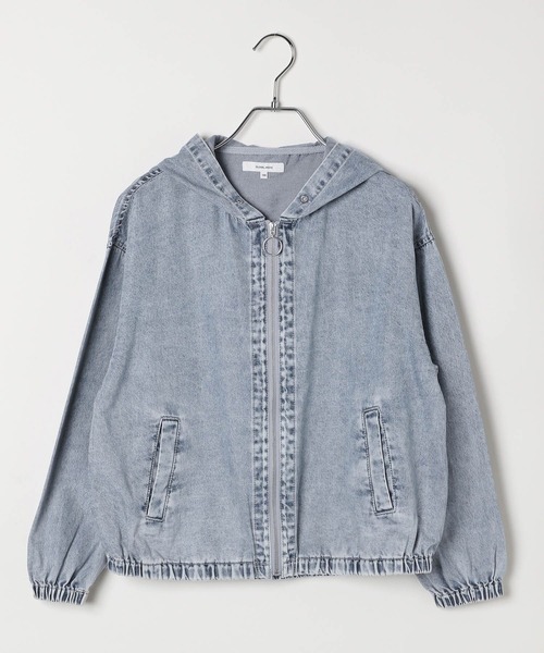 GLOBAL WORK（グローバルワーク）の「ズットパットデニムパーカー/576678（パーカー・キッズ・ブルー/ブラック・140cm/130cm/160cm/150cm）」の14枚目の写真