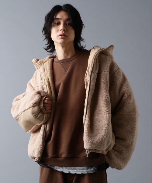 DANKE SCHON（ダンケシェーン）の「DankeSchon/ダンケシェーン/BOA NYLON BLOUSON（ブルゾン・メンズ・ベージュ/ブラック・M）」の2枚目の写真