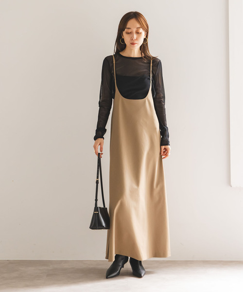 Noble(ノーブル)の「《追加》スキンチュールロングTシャツ(Tシャツ/カットソー・レディース・ブラック/ホワイト/ブラウン・FREE)」の6枚目の写真