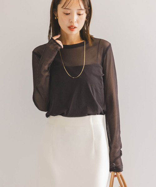 追加》スキンチュールロングTシャツ（Tシャツ/カットソー）｜NOBLE