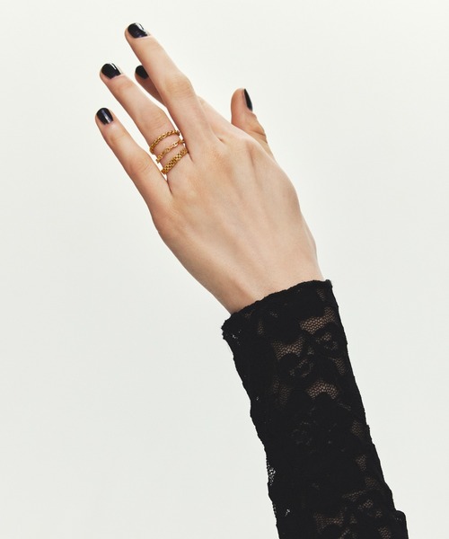 les bonbon(ルボンボン)の「【les bonbon】K18 confident S ring/コンフィデント S リング(リング・レディース・イエローゴールド・S/M/L/XS)」の4枚目の写真