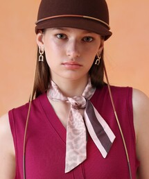 ANAYI（アナイ）の「レオパードコンビプリント細巾スカーフ（バンダナ/スカーフ）」