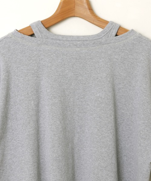 セール】テレコリブレイヤード長袖トップス（Tシャツ/カットソー