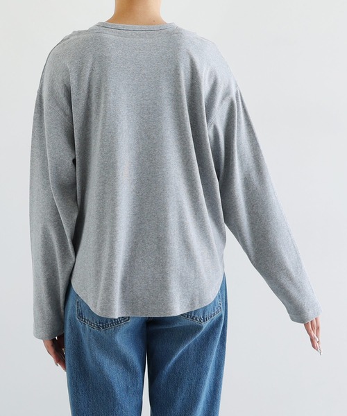 evernavy(エバーネイビー)の「テレコリブレイヤード長袖トップス(Tシャツ/カットソー・レディース・ブラウン/ブラック/アイボリー/杢グレー・M)」の16枚目の写真