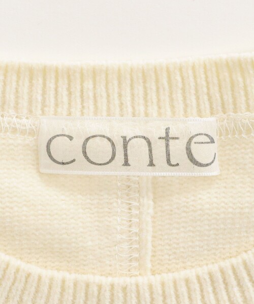 新品タグ付き✨ conteコットン ニットTシャツ conte＞コットン ニットTシャツ