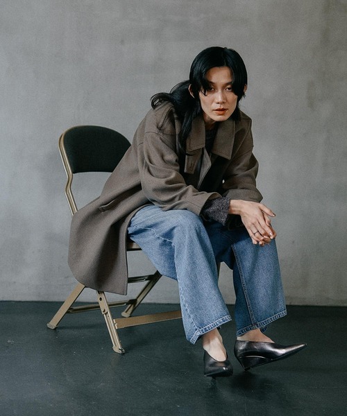 ウーリーダブルミドルコート 498550（その他アウター）｜LEPSIM