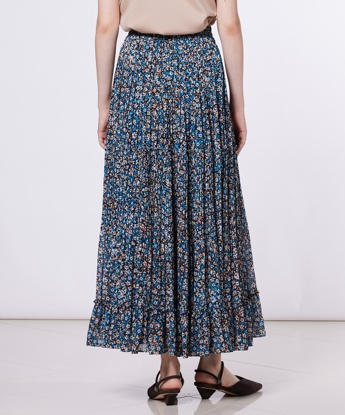 DOUBLE STANDARD CLOTHING(ダブルスタンダードクロージング)の「フラワープリントシフォンスカート(スカート・レディース・ブルー・38/36)」の5枚目の写真