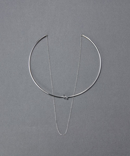 Phoebe（フィービィー）の「ノットラインレイヤードチョーカー/ネックレス/ネックカフ/36cm（チョーカー・レディース・シルバー/イエローゴールド・FREE）」の2枚目の写真