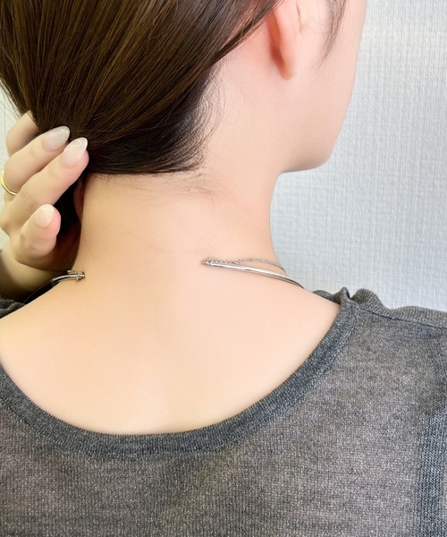 Phoebe（フィービィー）の「ノットラインレイヤードチョーカー/ネックレス/ネックカフ/36cm（チョーカー・レディース・シルバー/イエローゴールド・FREE）」の11枚目の写真