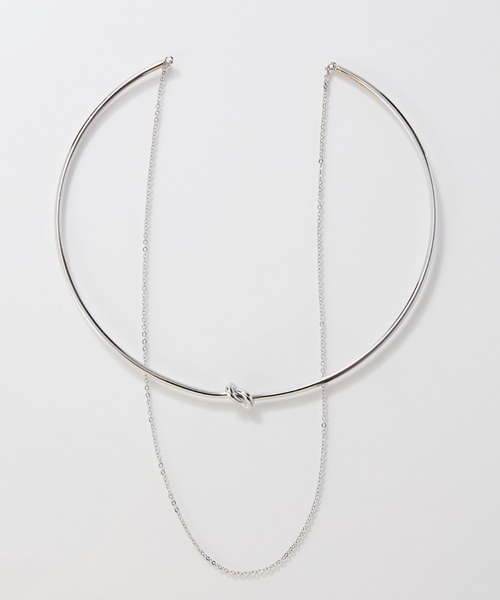 Phoebe（フィービィー）の「ノットラインレイヤードチョーカー/ネックレス/ネックカフ/36cm（チョーカー・レディース・シルバー/イエローゴールド・FREE）」の14枚目の写真