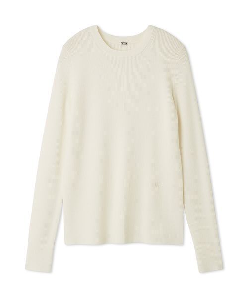 クルーネックリブニットプルオーバー（ニット/セーター）｜Mila Owen