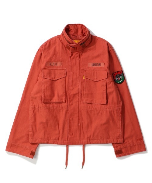 UNION(UNION TOKYO)(ユニオン)の「UNION TOKYO EASTON JACKET ユニオントーキョー ジャケット(ミリタリージャケット・メンズ・オレンジ/オリーブ・LARGE/SMALL/X-LARGE)」の2枚目の写真