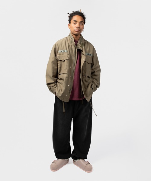 UNION(UNION TOKYO)(ユニオン)の「UNION TOKYO EASTON JACKET ユニオントーキョー ジャケット(ミリタリージャケット・メンズ・オレンジ/オリーブ・LARGE/SMALL/X-LARGE)」の6枚目の写真