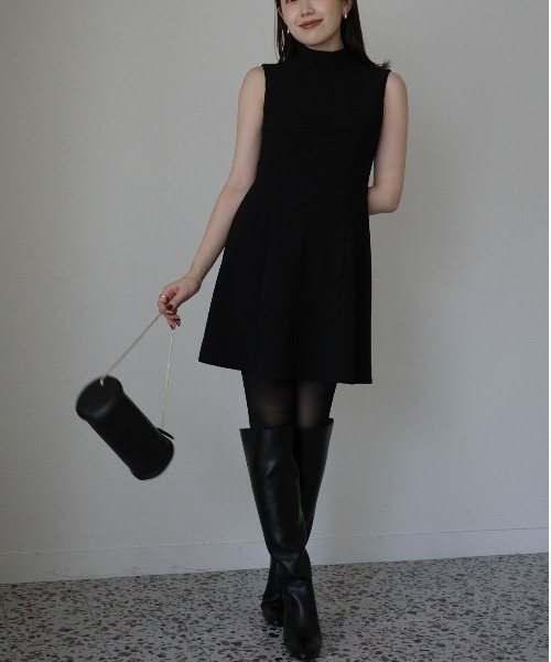 カットジョーゼットミニワンピース（ワンピース）｜anuans（ア