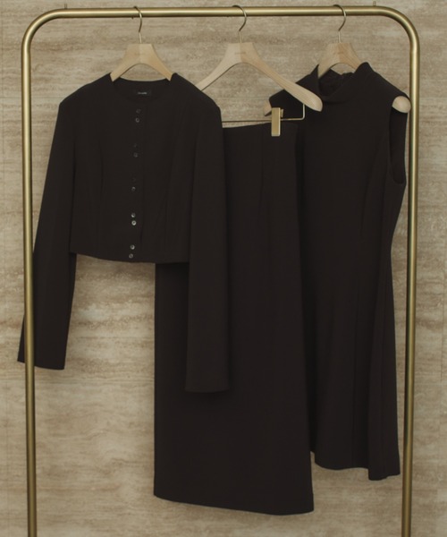 カットジョーゼットミニワンピース（ワンピース）｜anuans（ア