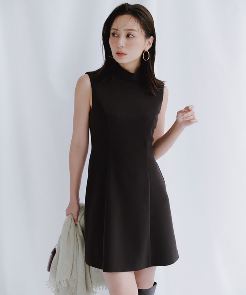 カットジョーゼットミニワンピース（ワンピース）｜anuans（ア