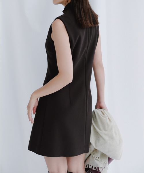 カットジョーゼットミニワンピース（ワンピース）｜anuans（ア