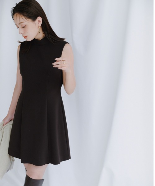 カットジョーゼットミニワンピース（ワンピース）｜anuans（ア