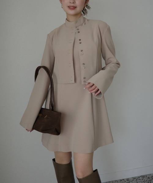 【新品未使用】anuansカットジョーゼットミニワンピース カットジョーゼットミニワンピース（ワンピース）｜anuans（ア