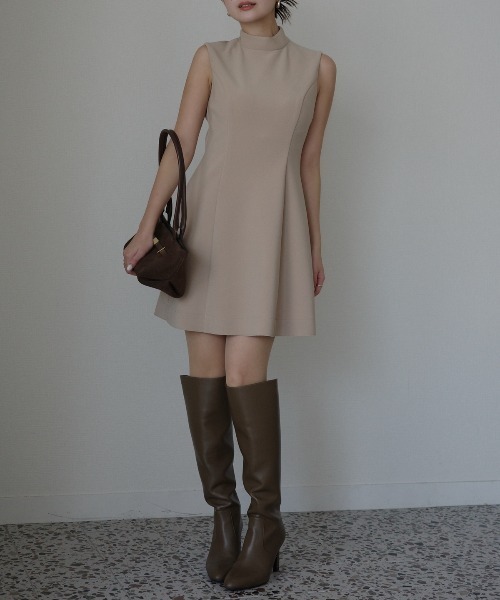 セール】カットジョーゼットミニワンピース（ワンピース）｜anuans（ア