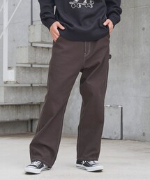 デニムパンツ（ブラウン/茶色系・ブランドロゴ）ファッション通販