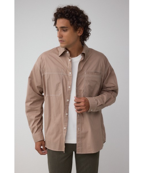 セール】配色ステッチ長袖シャツ（シャツ/ブラウス）｜AZUL BY MOUSSY