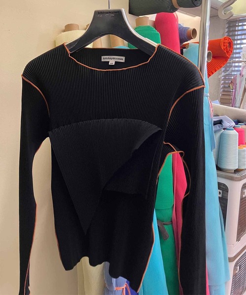 kotohayokozawa/コトハヨコザワ】T*D* WAVE LONG SLEEVE TOP（シャツ