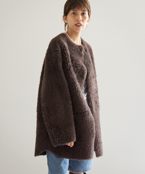 IENA(イエナ)の「Maison IENAムートンコート(ムートンコート・レディース・ブラウン・FREE)」の4枚目の写真