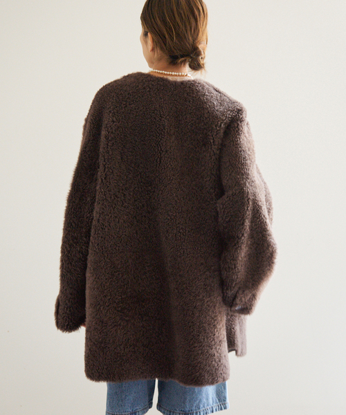 IENA(イエナ)の「Maison IENAムートンコート(ムートンコート・レディース・ブラウン・FREE)」の6枚目の写真