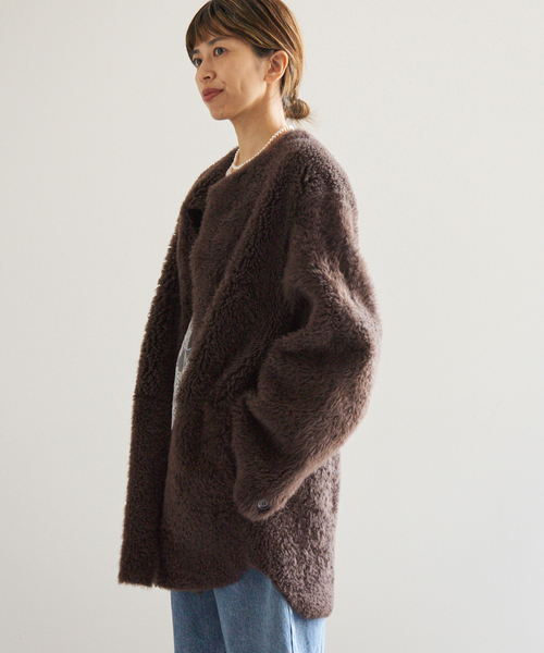 IENA(イエナ)の「Maison IENAムートンコート(ムートンコート・レディース・ブラウン・FREE)」の7枚目の写真