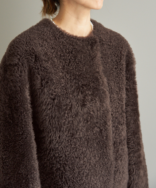 IENA(イエナ)の「Maison IENAムートンコート(ムートンコート・レディース・ブラウン・FREE)」の10枚目の写真