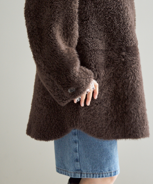 IENA(イエナ)の「Maison IENAムートンコート(ムートンコート・レディース・ブラウン・FREE)」の12枚目の写真