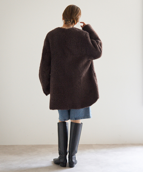 IENA(イエナ)の「Maison IENAムートンコート(ムートンコート・レディース・ブラウン・FREE)」の15枚目の写真
