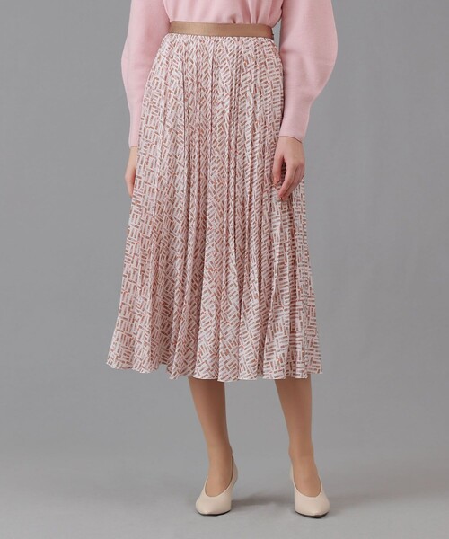 ANAYI(アナイ)の「リッププリントプリーツ スカート〈セットアップ対応商品〉(スカート・レディース・ネイビー/ベージュ・38/36/34)」の11枚目の写真