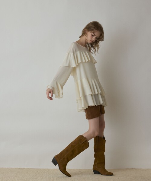 セール】シフォンフリルブラウス（シャツ/ブラウス）｜GRACE