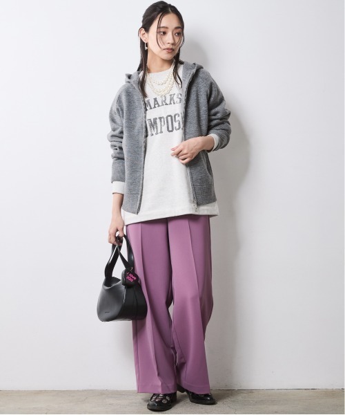 CHIC STYLE(シックスタイル)の「リラックスパンツ<大きいサイズ有>シックスタイル(スラックス・レディース・ブラック/パープル・M/L/LL/3L/4L/5L)」の7枚目の写真